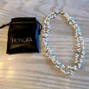 Honora pearl and gemstone necklace.